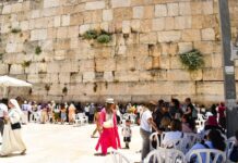 People at the Western Wall