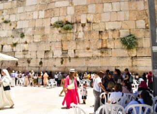 People at the Western Wall