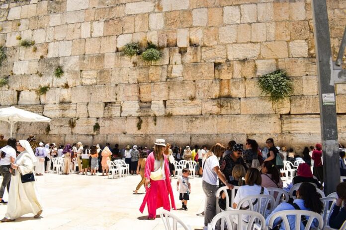 People at the Western Wall